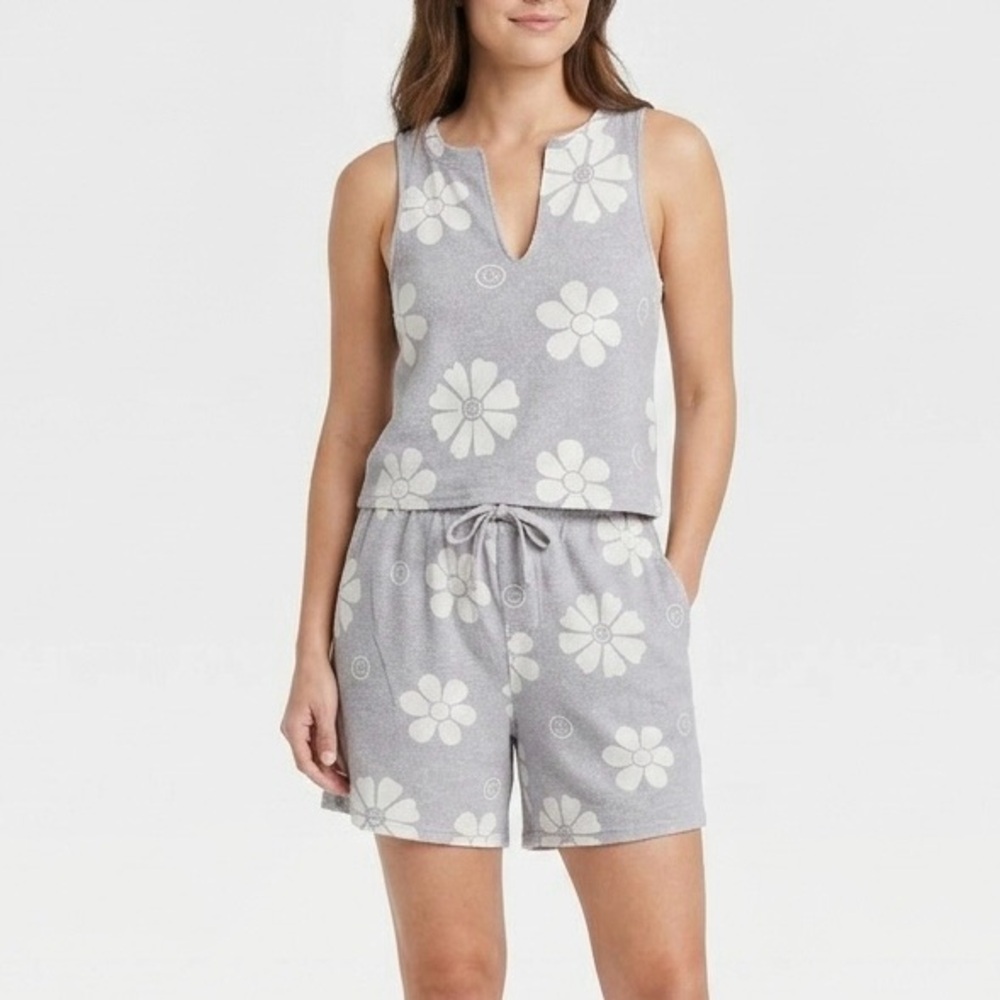Abercrombie & Fitch Gilly Hicks 2-Piece Soft Knit Pajama Set in Grey Size XS